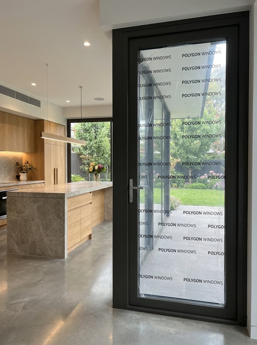 Refined hinged R70 door in residential entry