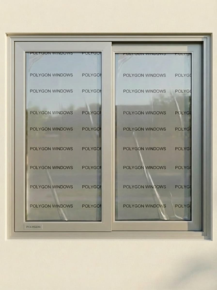 Sliding window flooding the room with natural light